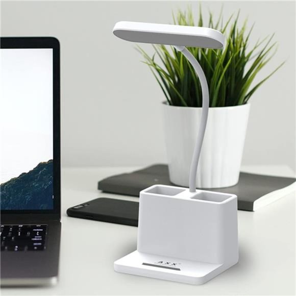 LED Small Desk Lamp, AXX Desk Lamps for Home Office, White Desk Light for Kids - Picture 4 of 6